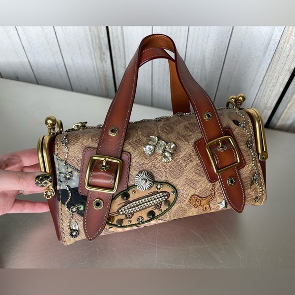 COACH LIMITED EDITION X KEITH HARING MAILBOX 24 BAG 1941 Handbag Tea Rose - Picture 2 of 16